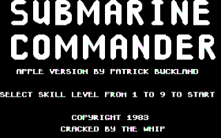 Submarine Commander Title Screen